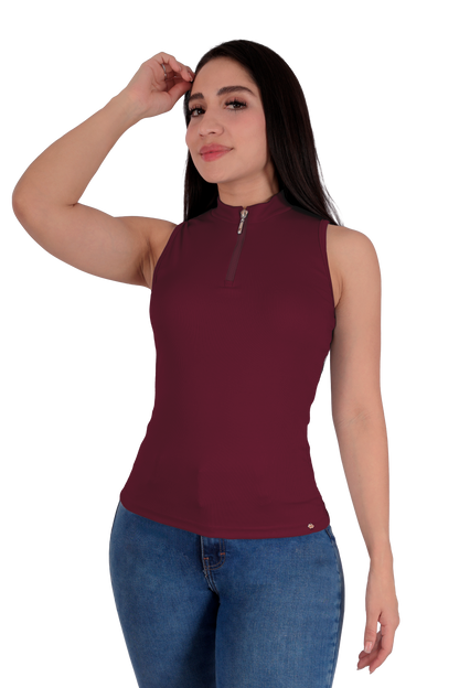 Blusa con Cierre Vino
