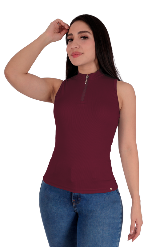 Blusa con Cierre Vino