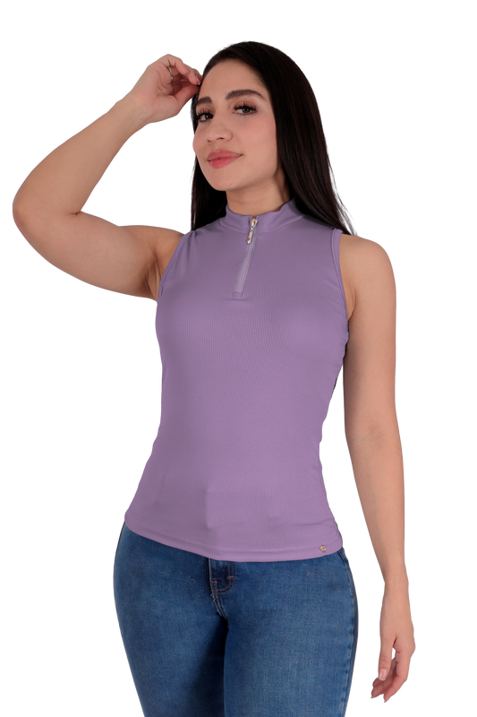 Blusa con Cierre - Lila