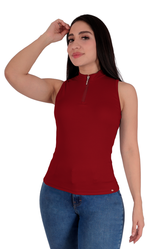 Blusa con Cierre - Rojo