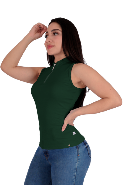 Blusa con Cierre Verde