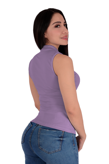 Blusa con Cierre - Lila