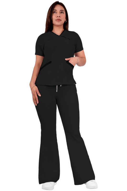 Conjunto Quirurgico Antifluidos corte Recto - Negro 6242-01