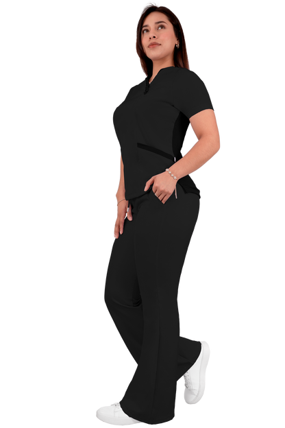 Conjunto Quirurgico Antifluidos corte Recto - Negro 6242-01