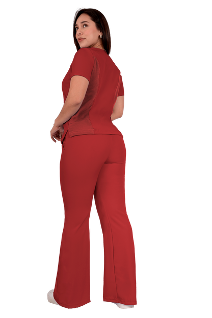 Conjunto Quirurgico Antifluidos corte Recto - Rojo 6242-02