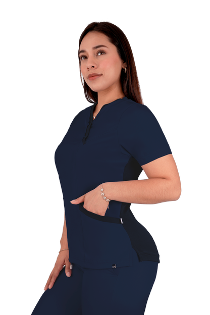 Conjunto Quirurgico Antifluidos corte Recto - Azul Marino 6242-05