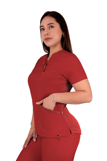 Conjunto Quirurgico Antifluidos corte Recto - Rojo 6242-02