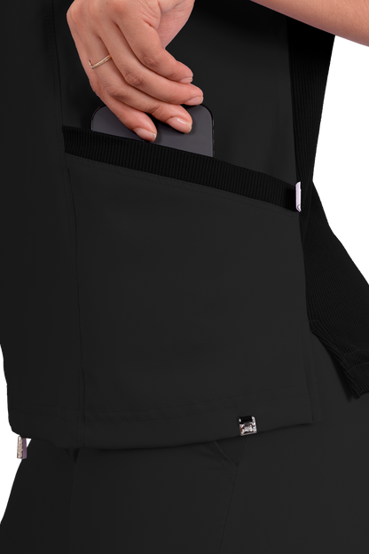 Conjunto Quirurgico Antifluidos corte Recto - Negro 6242-01