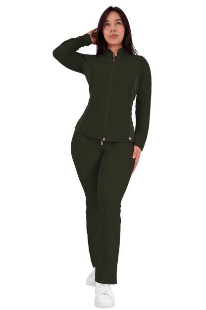Conjunto Quirurgico Antifluidos corte Recto - Verde Olivo