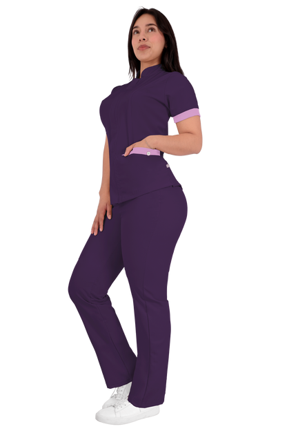 Conjunto Quirurgico Antifluidos corte Recto - Morado