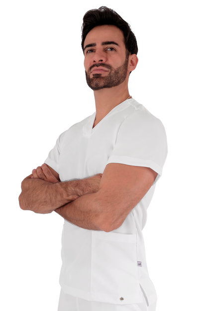 Conjunto Quirurgico Antifluidos corte Recto - Blanco