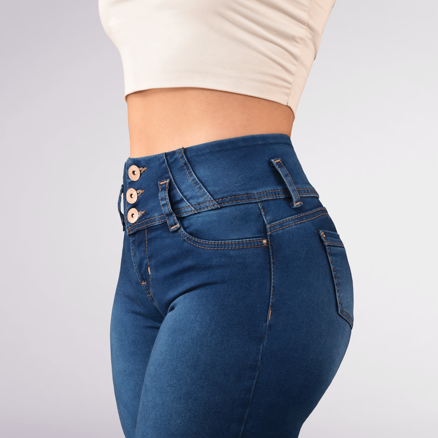 LipoJeans de Talle Alto con Efecto Levanta Cola 3741