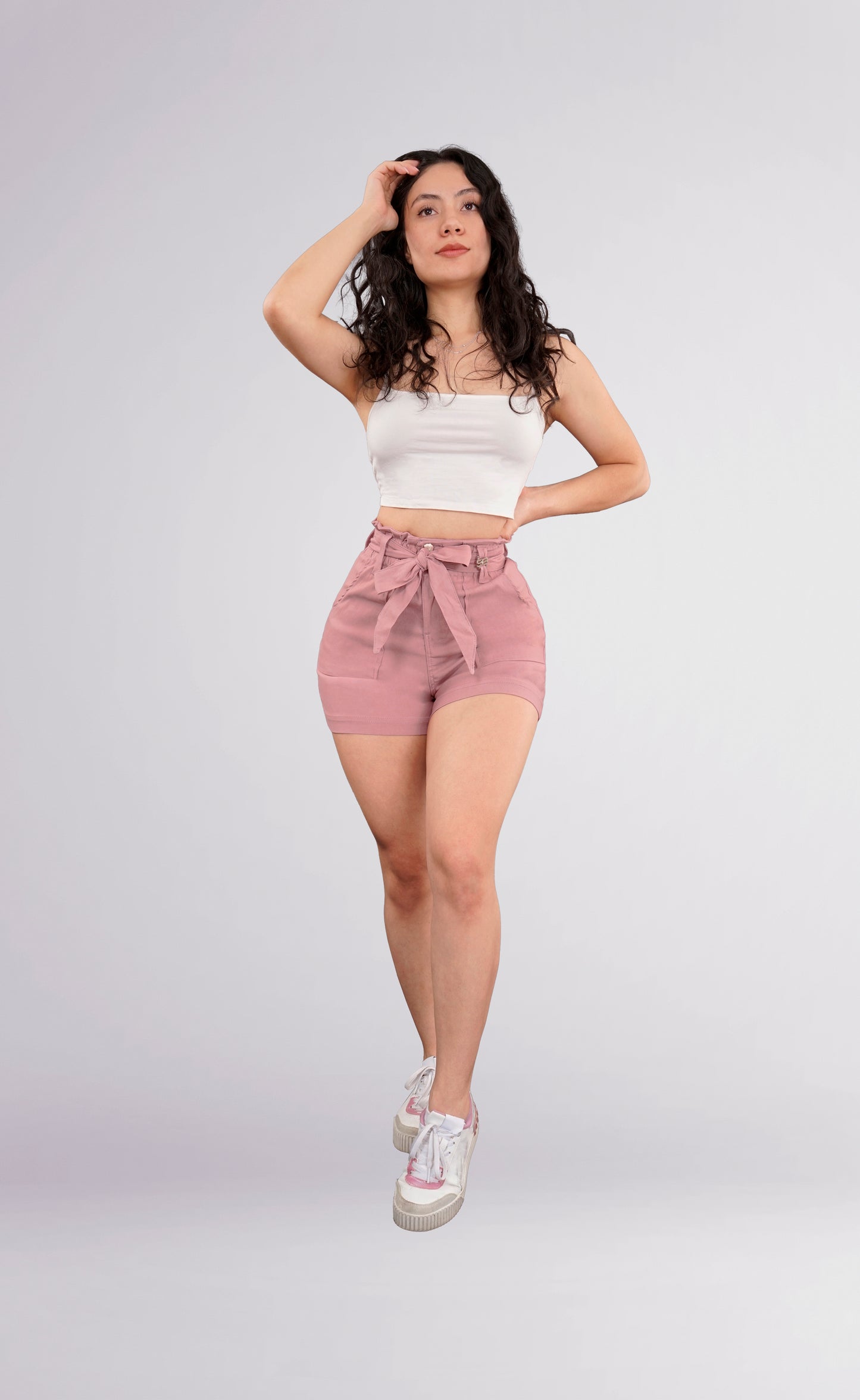 Short Mujer Tiro Alto Ajustable Stretch Excelente Calidad MOD. 1085