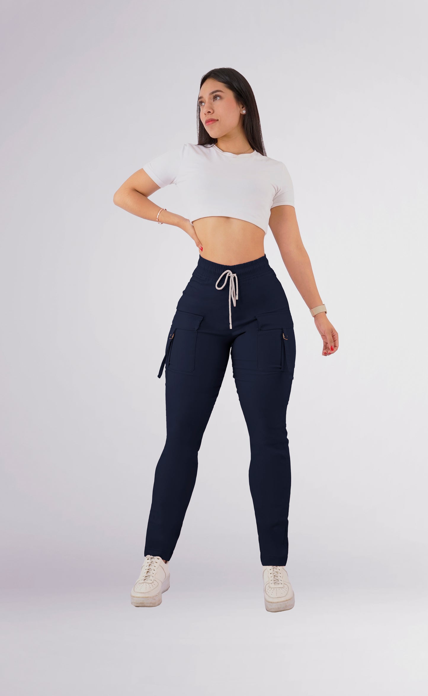 Jogger Dama Moda Casual Tipo Cargo Ajusta Cintura